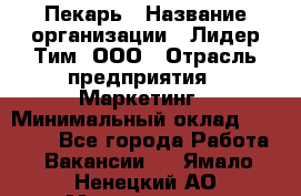 Пекарь › Название организации ­ Лидер Тим, ООО › Отрасль предприятия ­ Маркетинг › Минимальный оклад ­ 27 600 - Все города Работа » Вакансии   . Ямало-Ненецкий АО,Муравленко г.